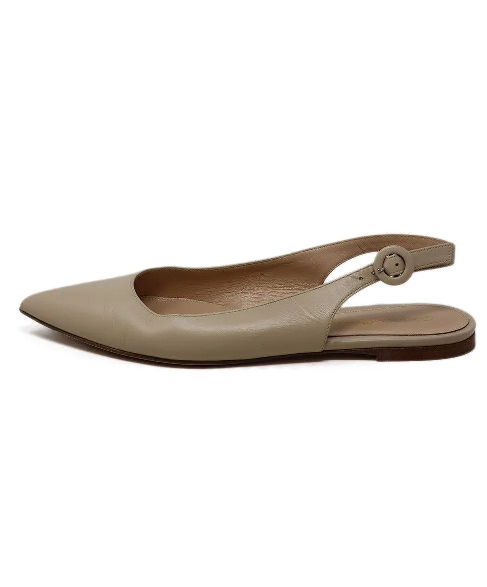 Gianvito Rossi Tan Leather Flats sz 8