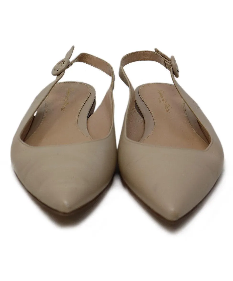 Gianvito Rossi Tan Leather Flats sz 8