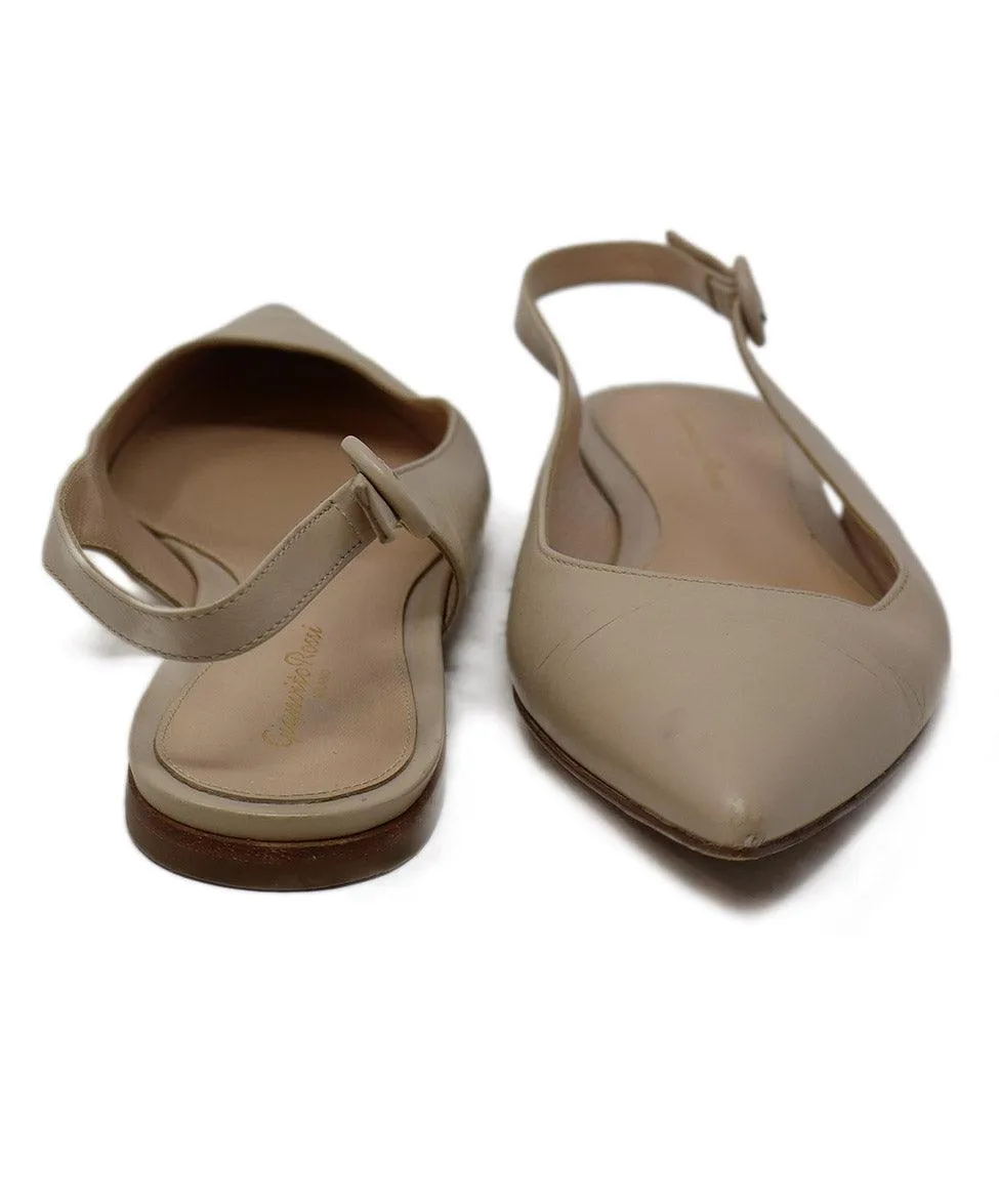 Gianvito Rossi Tan Leather Flats sz 8