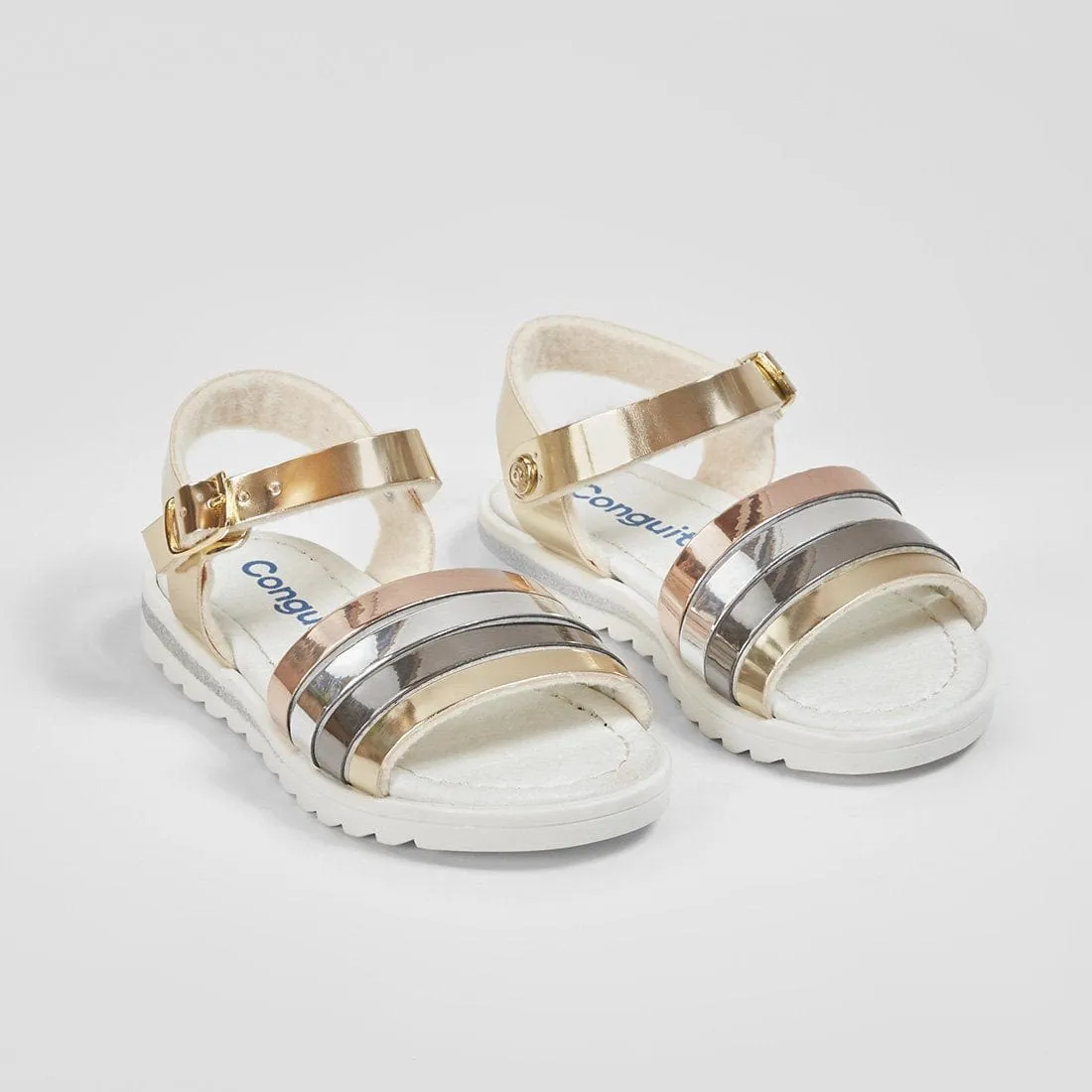 Girl's Multicolor Mirror Sandals