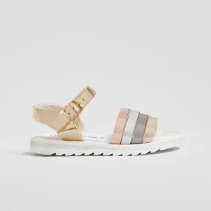 Girl's Multicolor Mirror Sandals
