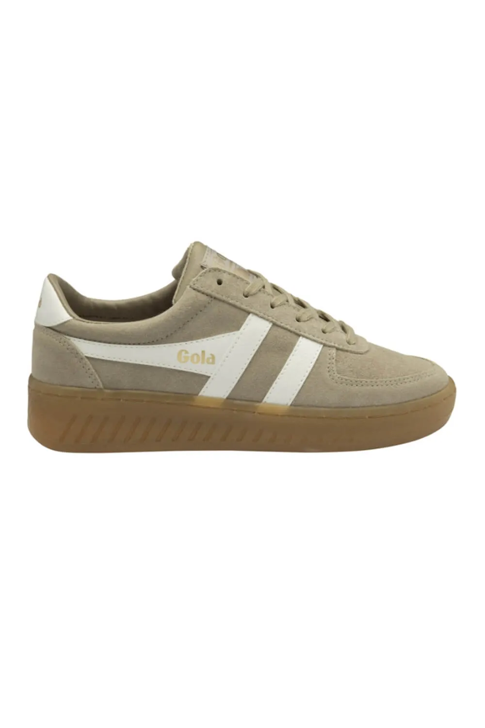 Gola Grandslam Suede Sneakers for Women in Bone/Off White/Gum | CLA589-BONE/GUM