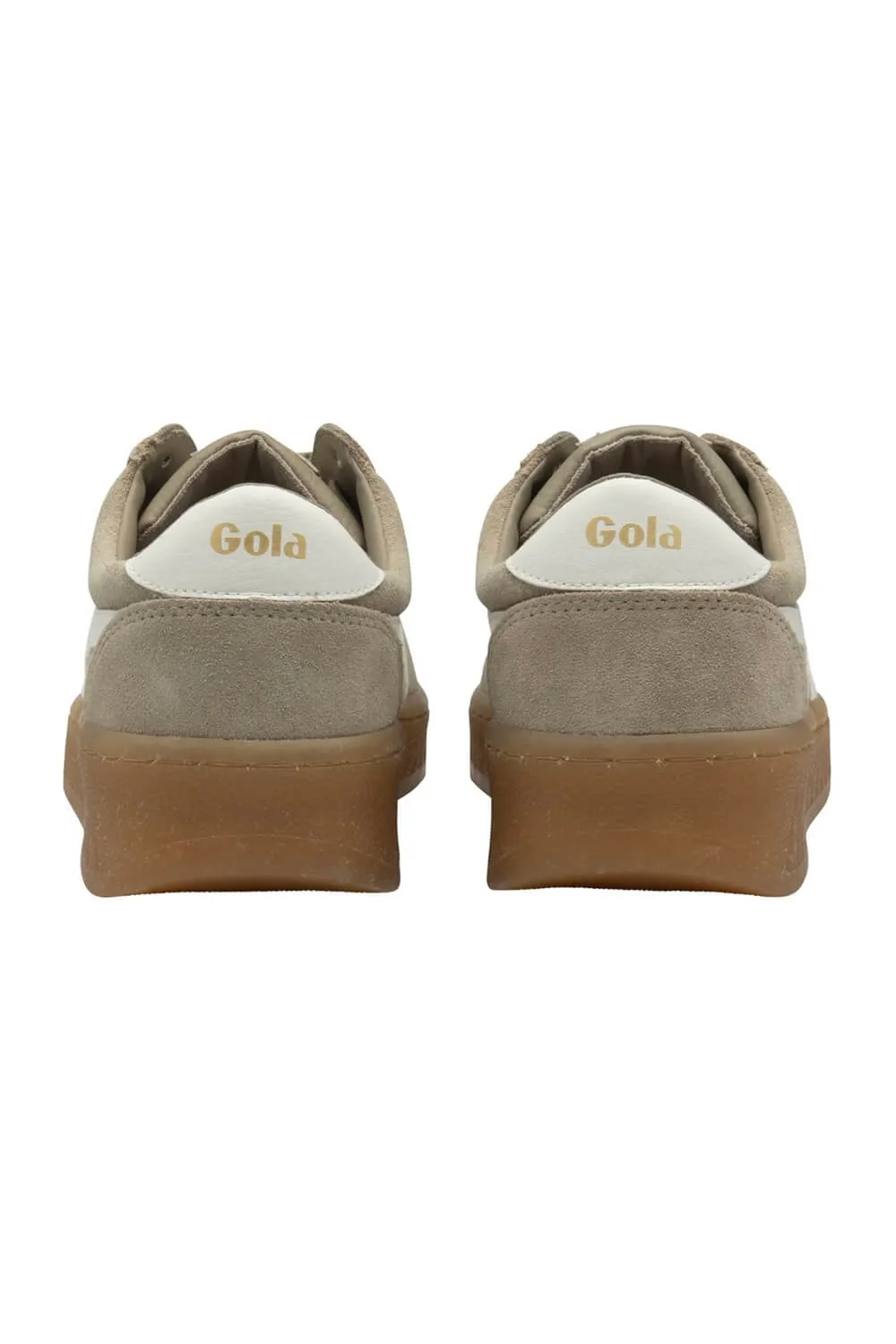 Gola Grandslam Suede Sneakers for Women in Bone/Off White/Gum | CLA589-BONE/GUM