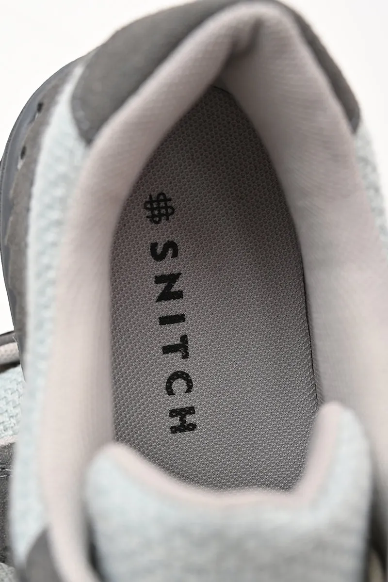 Grey Textured Sneakers