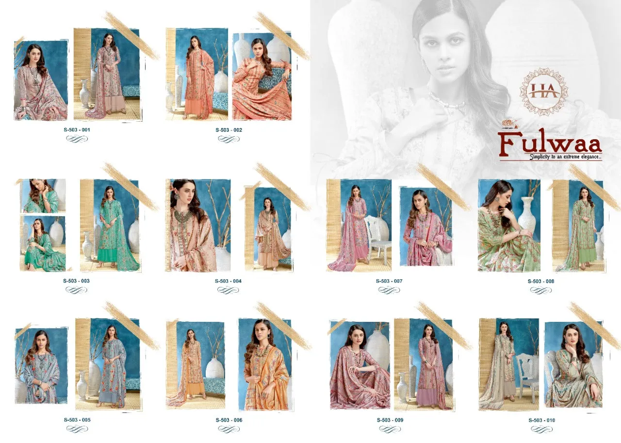 Harshit Fashion Hub Launched Fulwaa Pure Pashmina Printed Fancy Designer Salwar Kameez