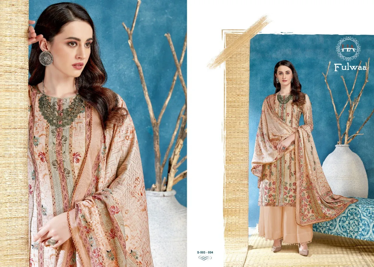 Harshit Fashion Hub Launched Fulwaa Pure Pashmina Printed Fancy Designer Salwar Kameez