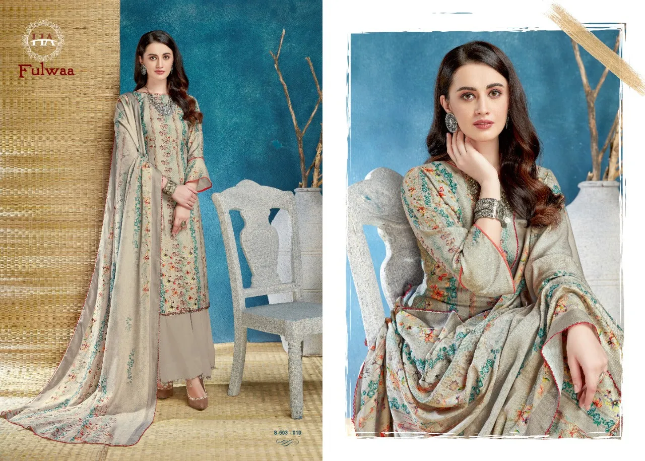 Harshit Fashion Hub Launched Fulwaa Pure Pashmina Printed Fancy Designer Salwar Kameez