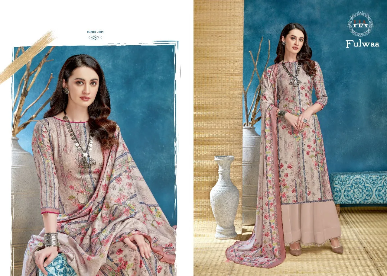 Harshit Fashion Hub Launched Fulwaa Pure Pashmina Printed Fancy Designer Salwar Kameez