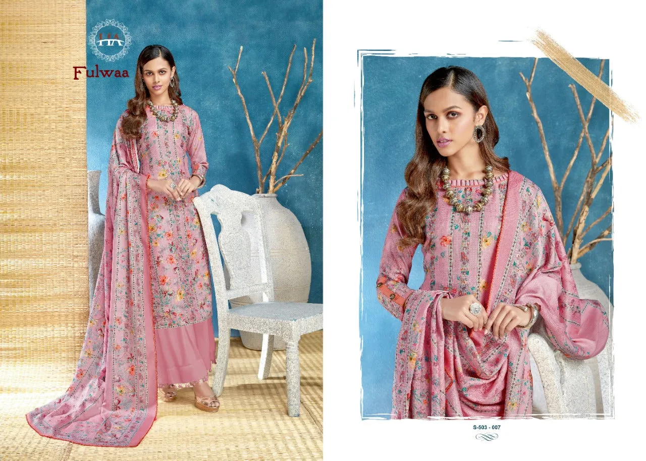 Harshit Fashion Hub Launched Fulwaa Pure Pashmina Printed Fancy Designer Salwar Kameez