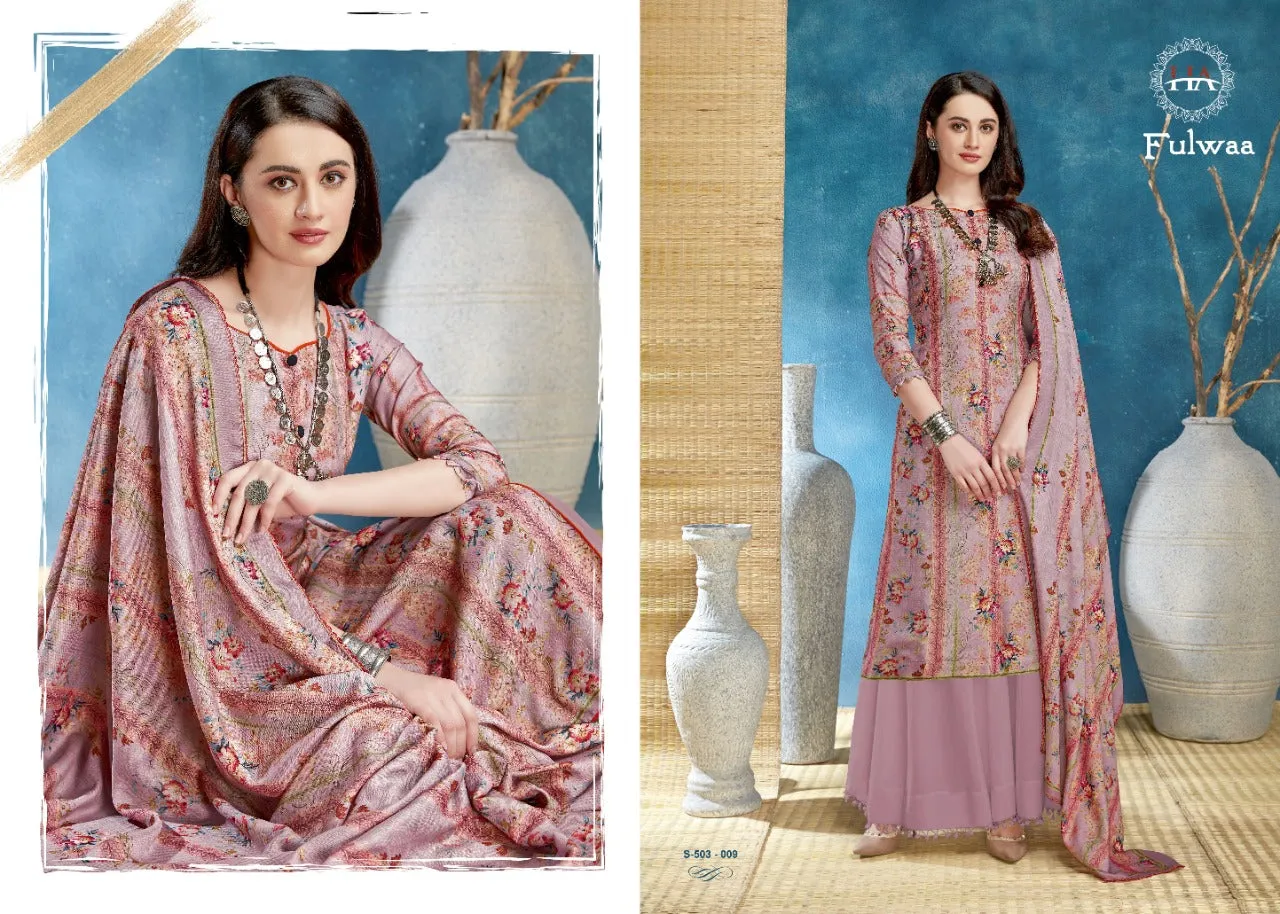 Harshit Fashion Hub Launched Fulwaa Pure Pashmina Printed Fancy Designer Salwar Kameez