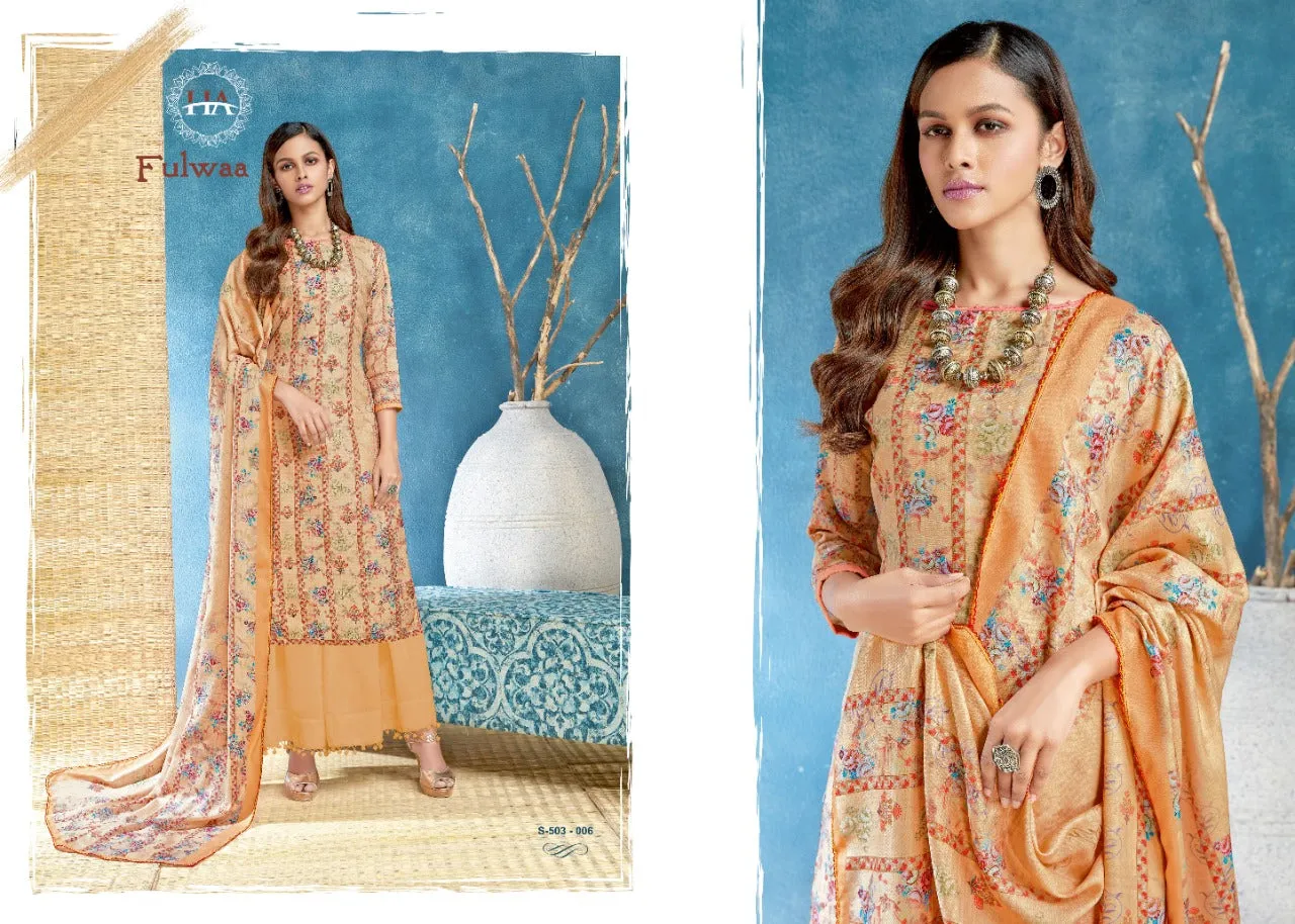 Harshit Fashion Hub Launched Fulwaa Pure Pashmina Printed Fancy Designer Salwar Kameez