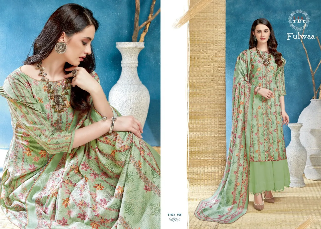 Harshit Fashion Hub Launched Fulwaa Pure Pashmina Printed Fancy Designer Salwar Kameez