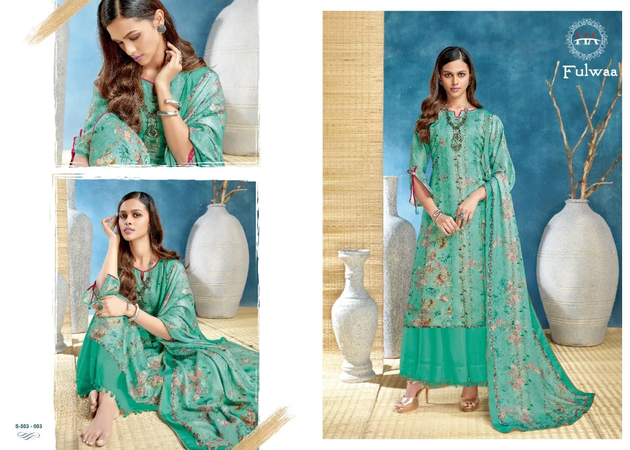 Harshit Fashion Hub Launched Fulwaa Pure Pashmina Printed Fancy Designer Salwar Kameez