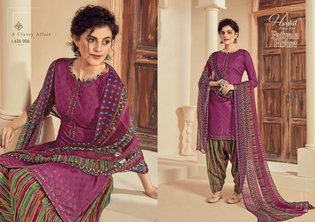 Harshit Fashion Hub Patiyala House Cotton Print Salwar Suit Collections
