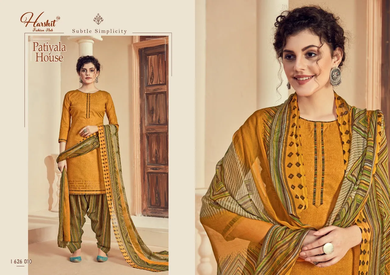 Harshit Fashion Hub Patiyala House Cotton Print Salwar Suit Collections