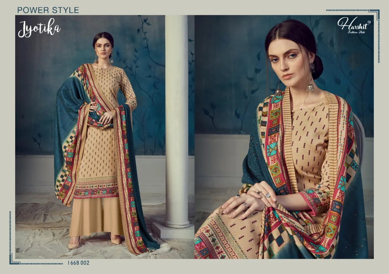 Harshit Fashion Hub Presents Jyotika Pashmina Printed Fancy Designer Salwar Kameez