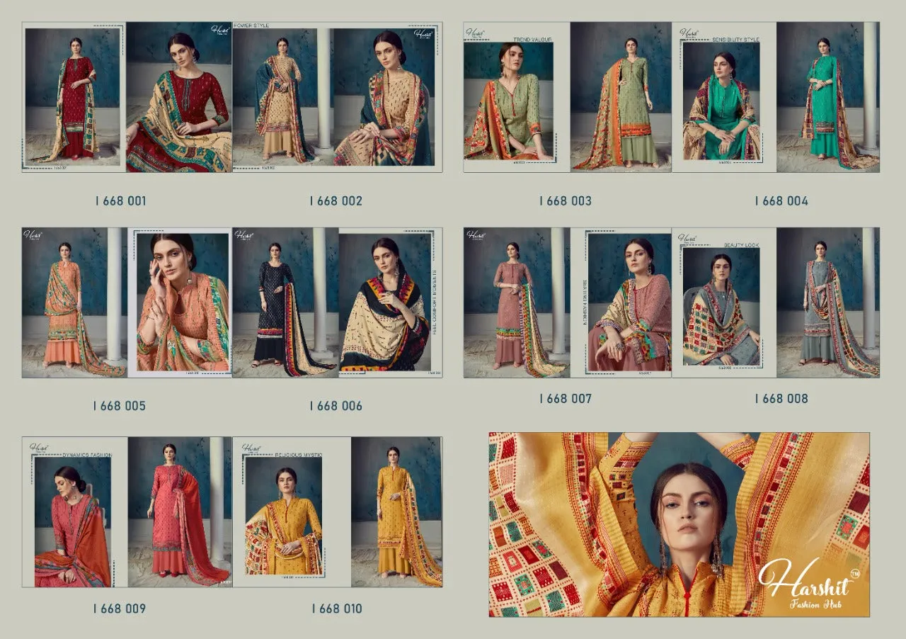Harshit Fashion Hub Presents Jyotika Pashmina Printed Fancy Designer Salwar Kameez