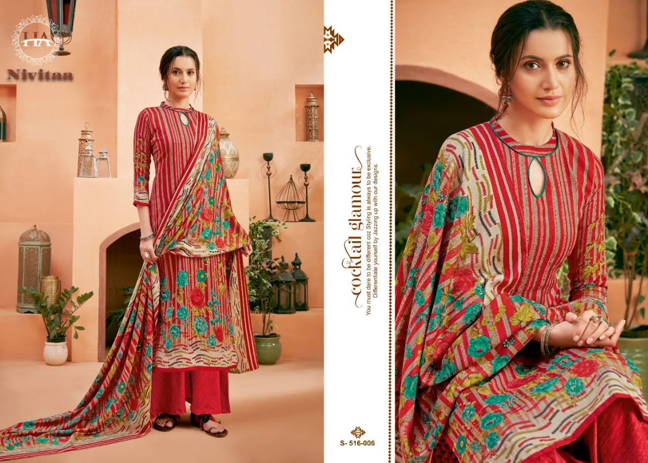 Harshit Fashion Hub Presents Nivitaa Pashmina Printed Fancy Designer Salwar Kameez