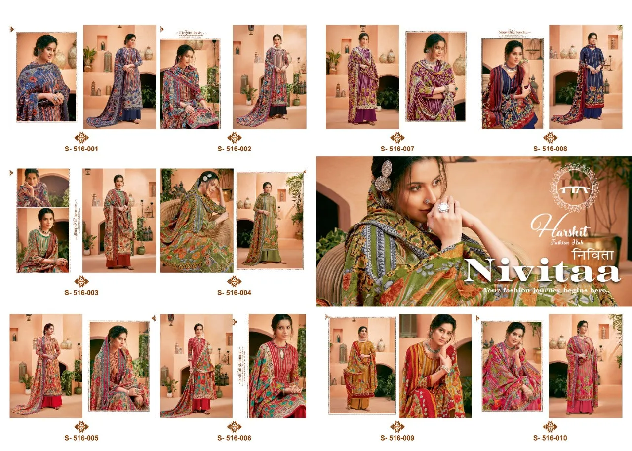 Harshit Fashion Hub Presents Nivitaa Pashmina Printed Fancy Designer Salwar Kameez