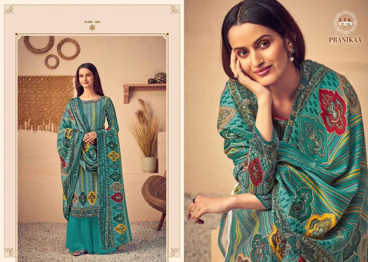 Harshit Fashion Hub Presents Pranikaa Pashmina Printed Casual Wear Salwar Kameez