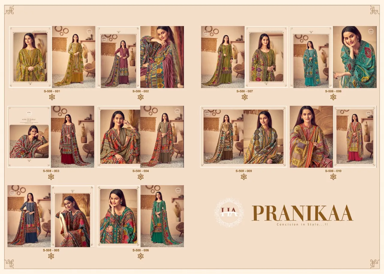 Harshit Fashion Hub Presents Pranikaa Pashmina Printed Casual Wear Salwar Kameez