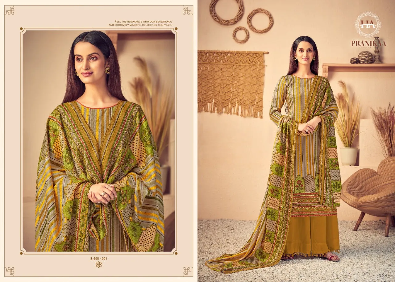 Harshit Fashion Hub Presents Pranikaa Pashmina Printed Casual Wear Salwar Kameez