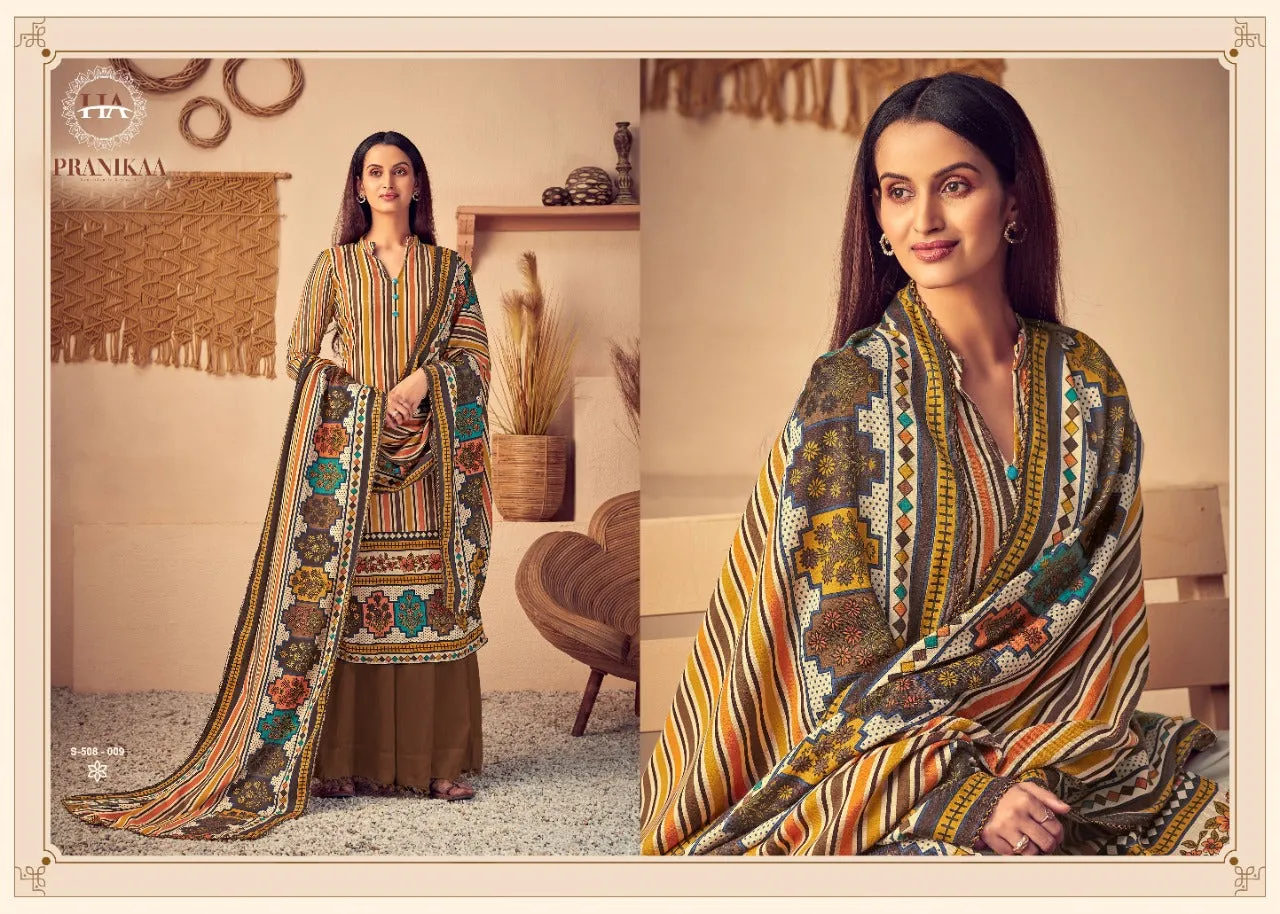 Harshit Fashion Hub Presents Pranikaa Pashmina Printed Casual Wear Salwar Kameez