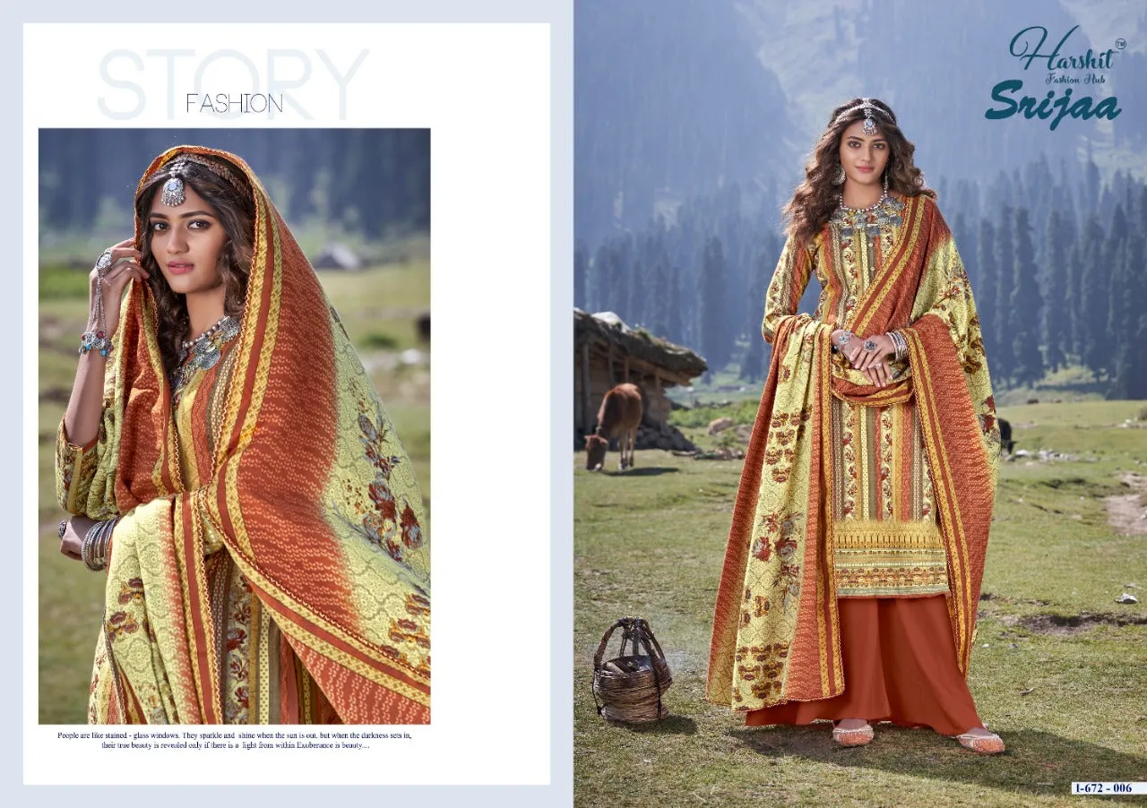 Harshit Fashion Hub Presents Srijaa Pashmina Printed Fancy Designer Salwar Kameez