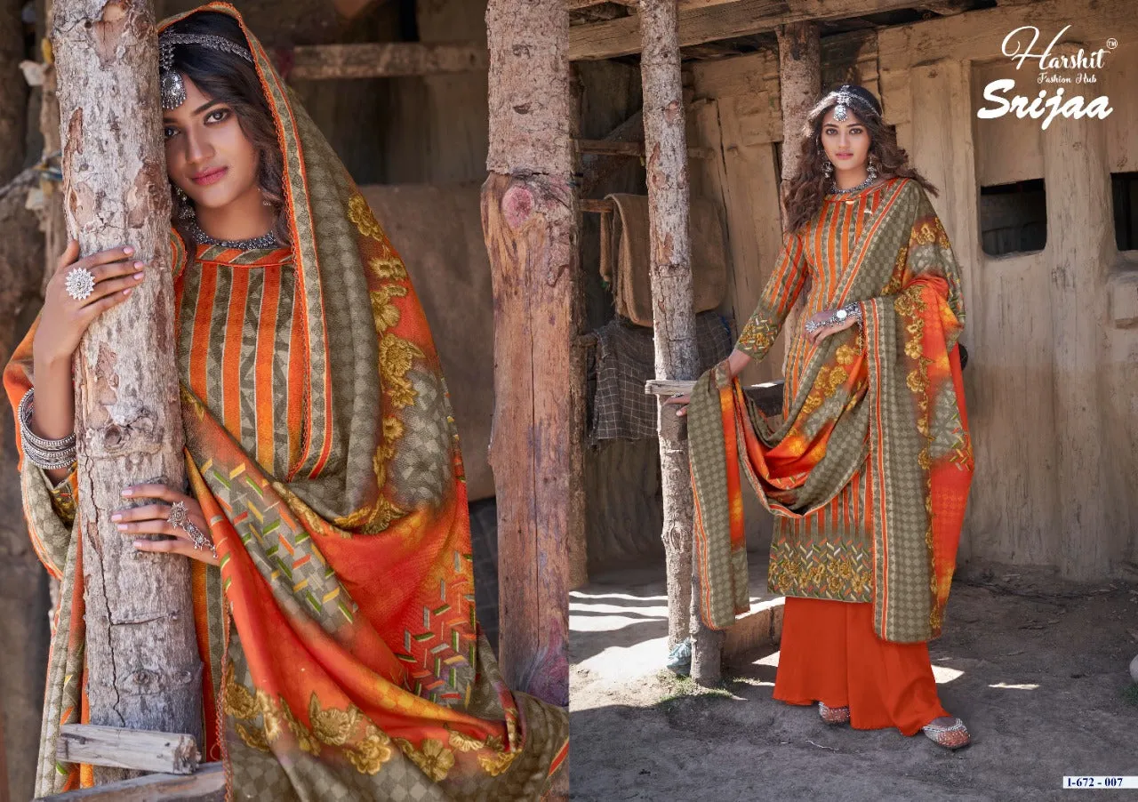 Harshit Fashion Hub Presents Srijaa Pashmina Printed Fancy Designer Salwar Kameez