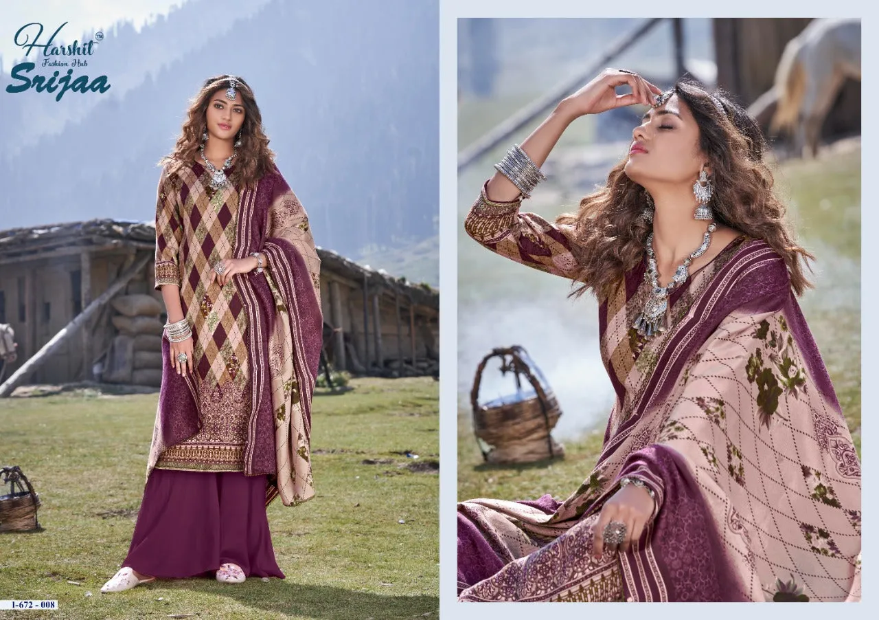 Harshit Fashion Hub Presents Srijaa Pashmina Printed Fancy Designer Salwar Kameez