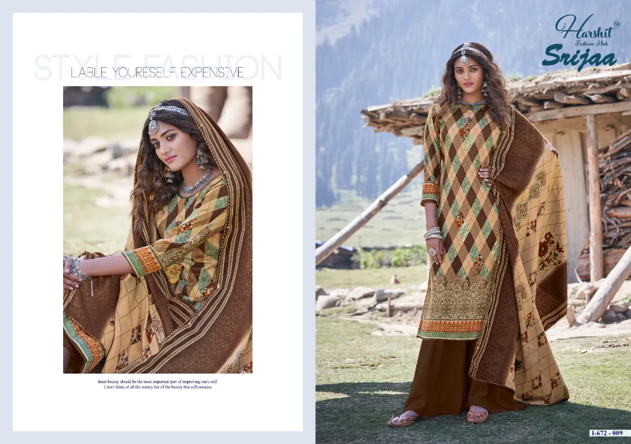 Harshit Fashion Hub Presents Srijaa Pashmina Printed Fancy Designer Salwar Kameez