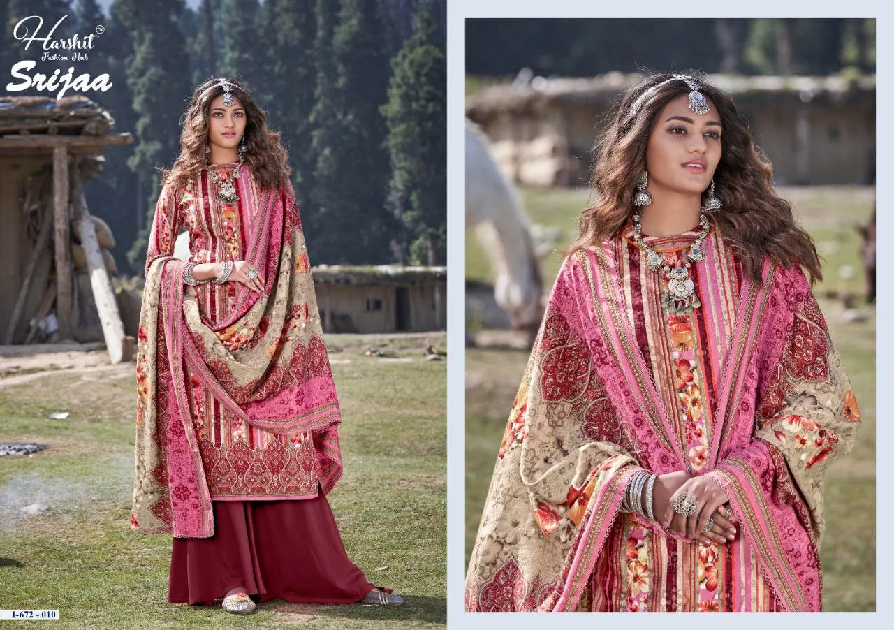 Harshit Fashion Hub Presents Srijaa Pashmina Printed Fancy Designer Salwar Kameez
