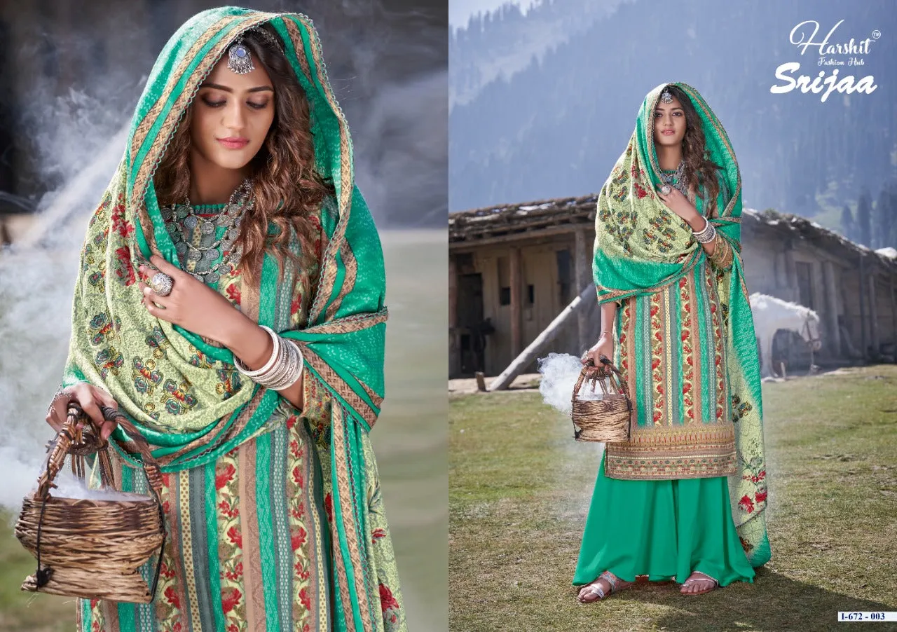 Harshit Fashion Hub Presents Srijaa Pashmina Printed Fancy Designer Salwar Kameez