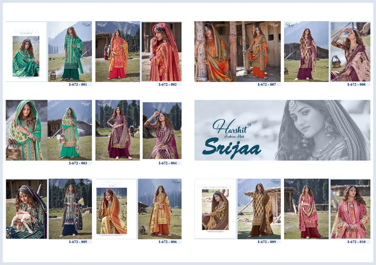 Harshit Fashion Hub Presents Srijaa Pashmina Printed Fancy Designer Salwar Kameez
