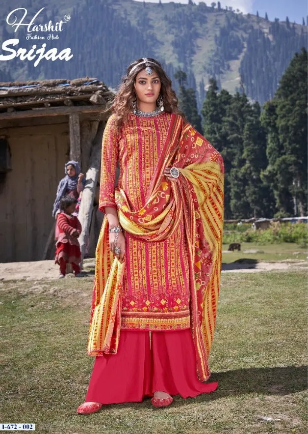 Harshit Fashion Hub Presents Srijaa Pashmina Printed Fancy Designer Salwar Kameez