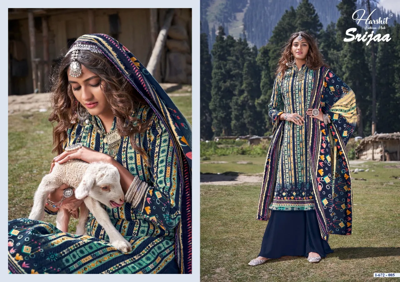 Harshit Fashion Hub Presents Srijaa Pashmina Printed Fancy Designer Salwar Kameez