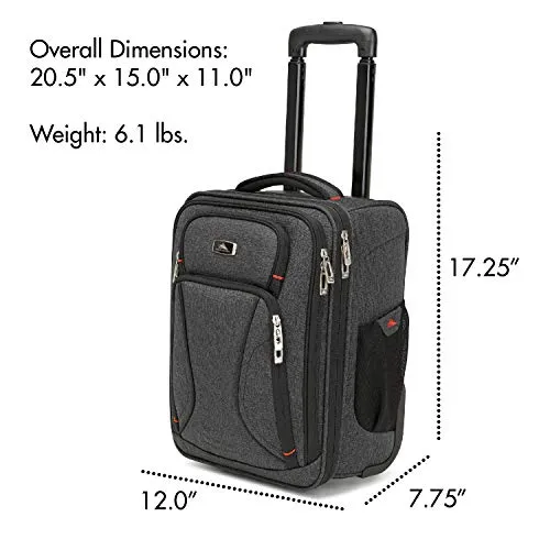 High Sierra Endeavor Wheeled Underseat Carry-On, Mercury Heather, One Size