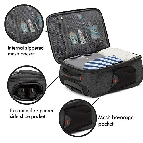 High Sierra Endeavor Wheeled Underseat Carry-On, Mercury Heather, One Size