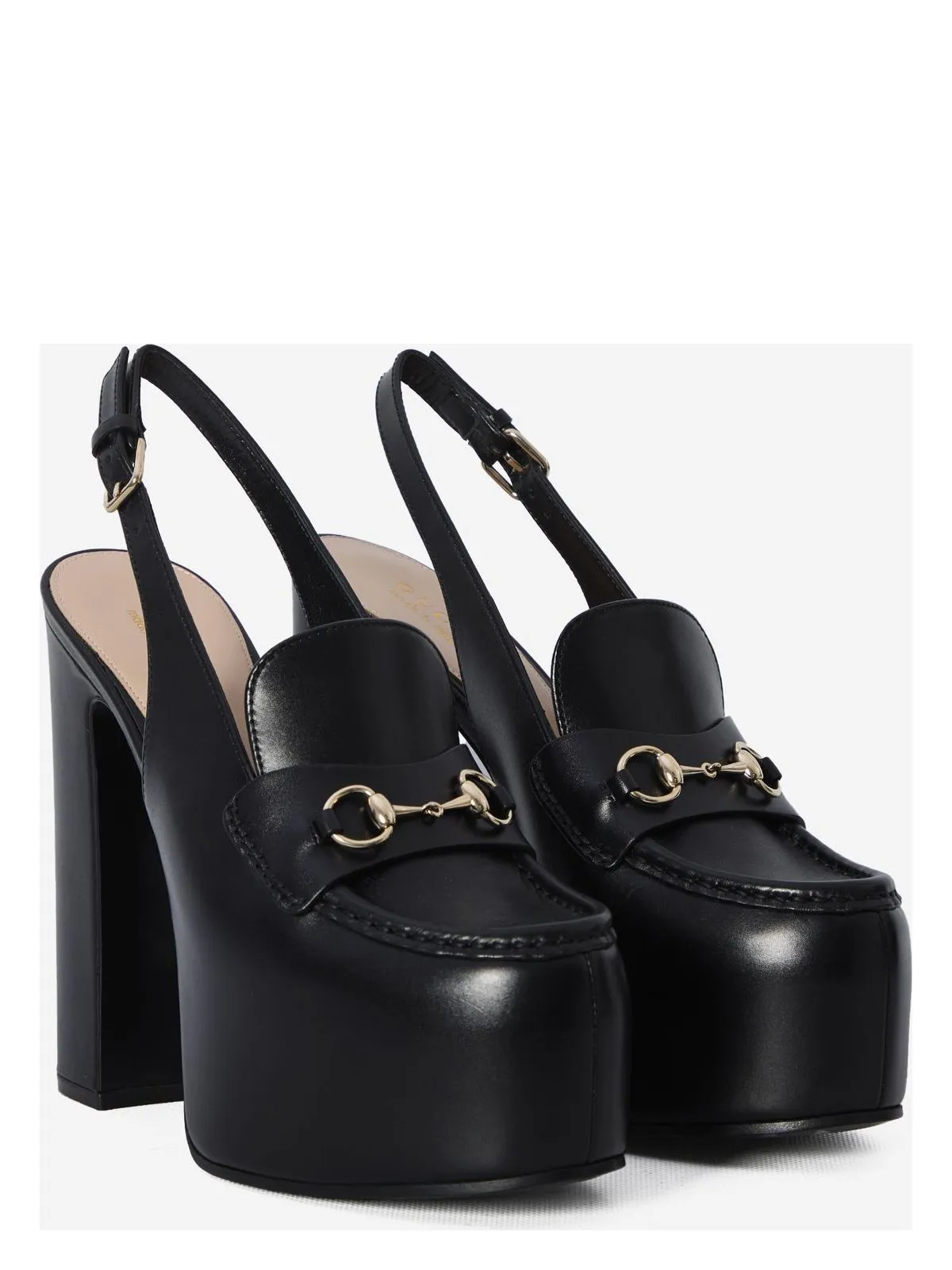HORSEBIT PLATFORM SLINGBACK LOAFERS