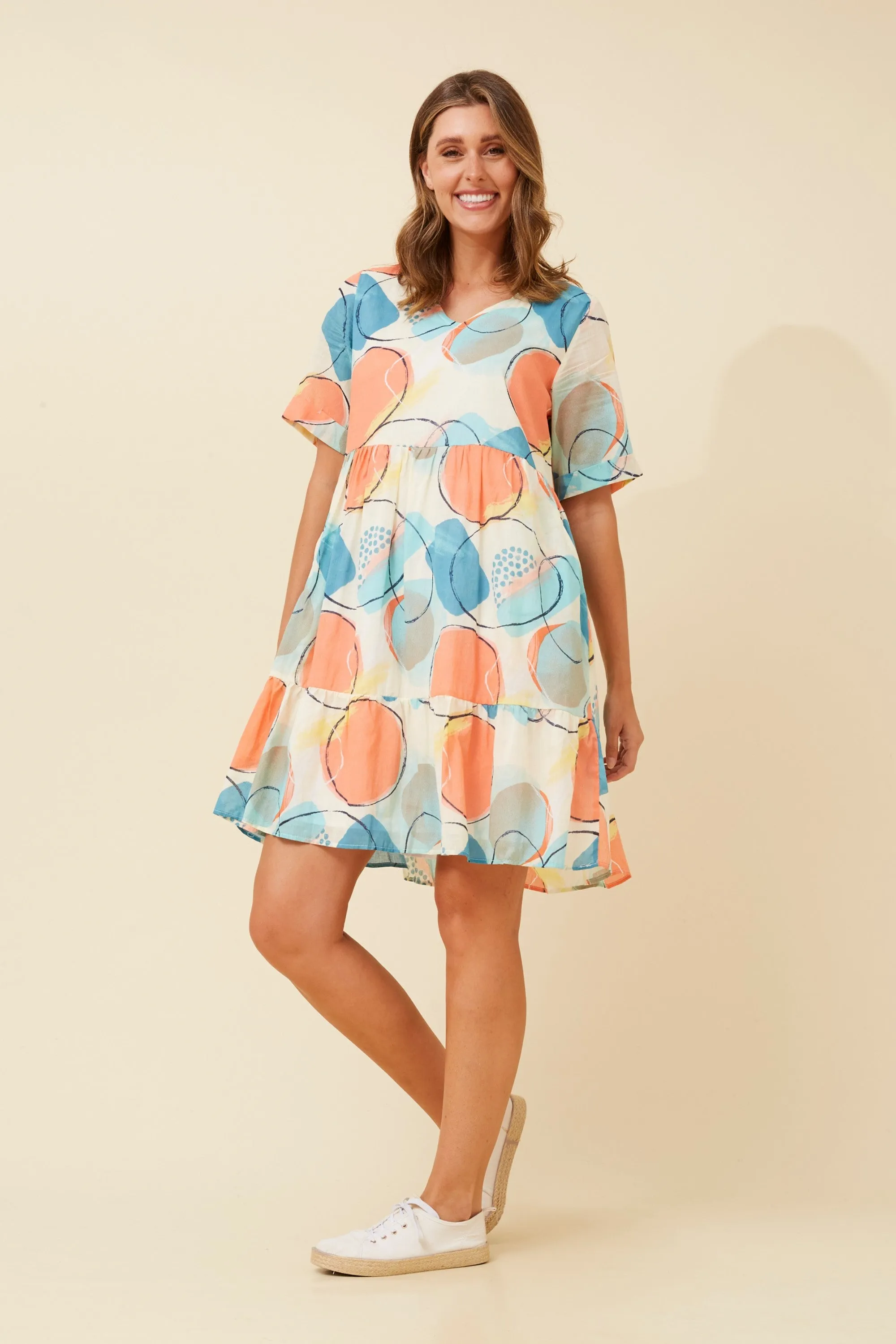 ISMAY ABSTRACT PRINT DRESS