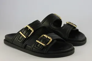 'Jene' Slip-on Sandals in Black