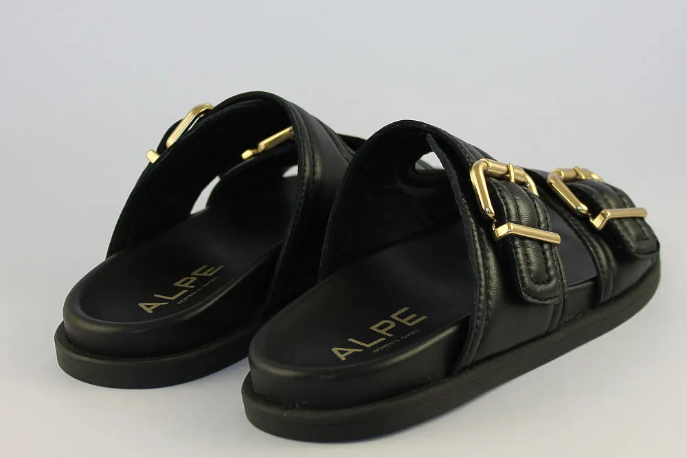 'Jene' Slip-on Sandals in Black