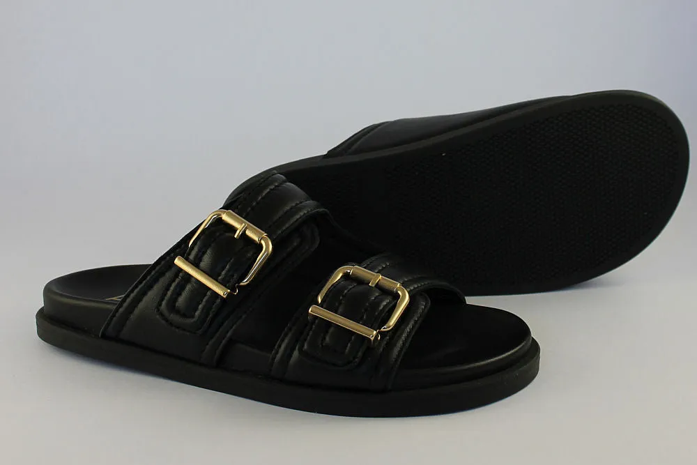 'Jene' Slip-on Sandals in Black