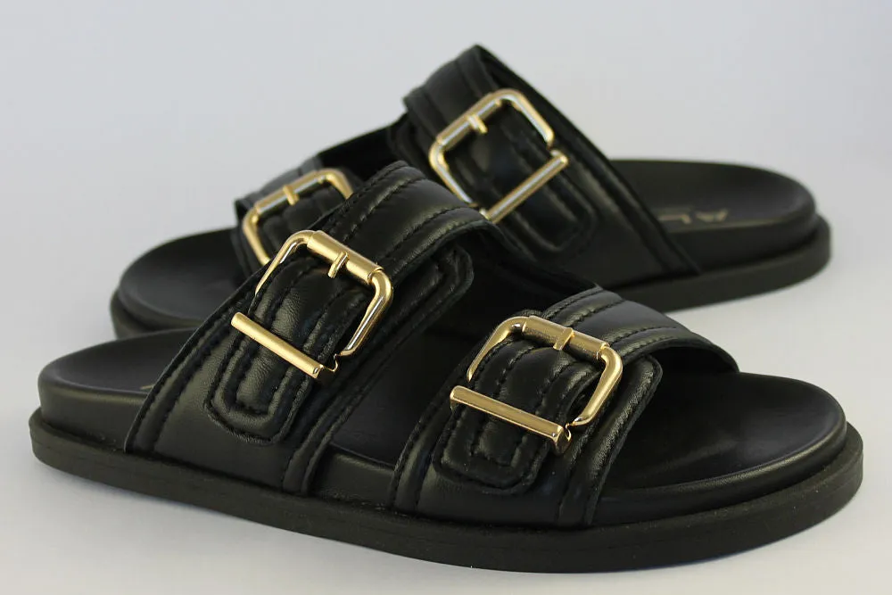 'Jene' Slip-on Sandals in Black