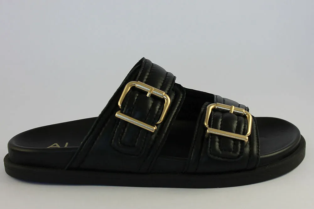'Jene' Slip-on Sandals in Black