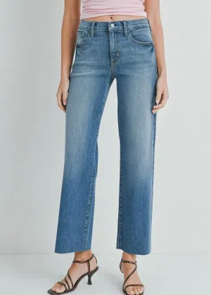 Just Black Medium Wash Slim Palazzo Jean