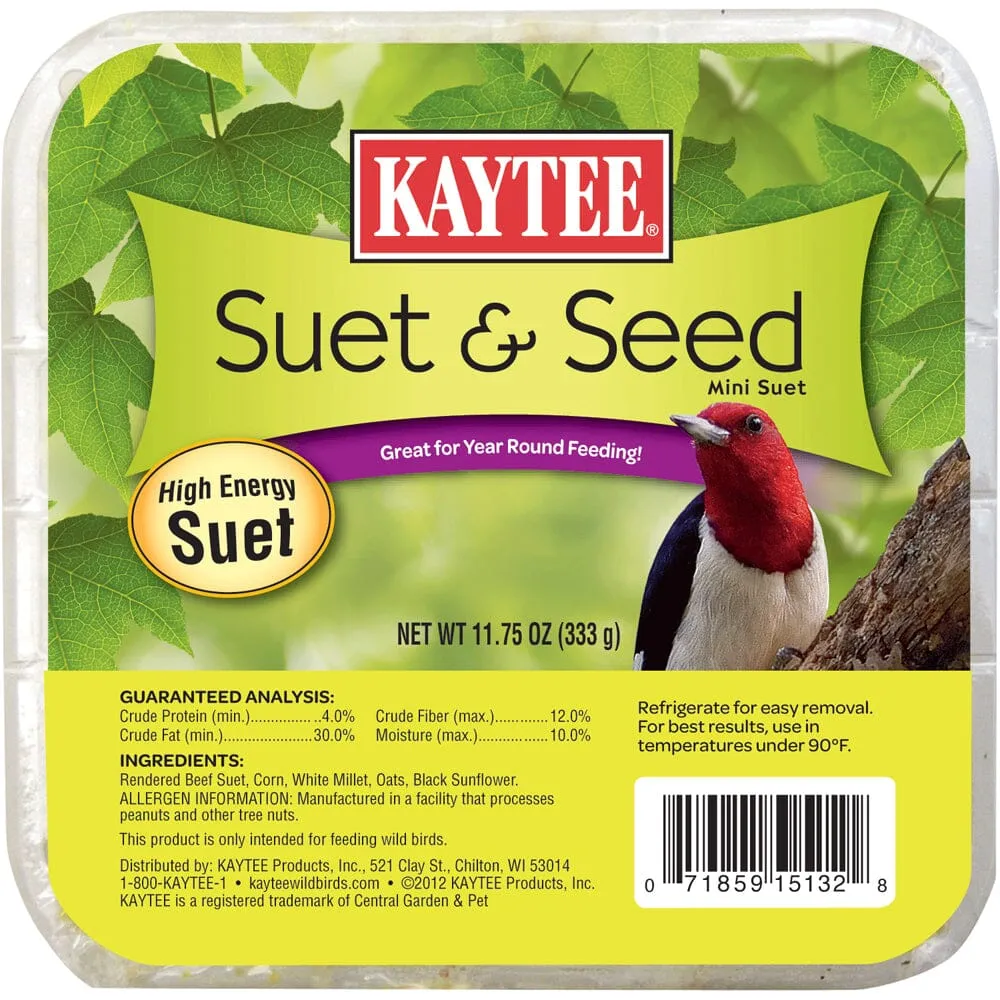 Kaytee Suet & Seed High Energy Suet - 11.75 Oz