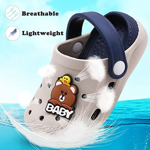 Kids Classic Cute Cartoon Lightweight Sandals (Grey Bear)