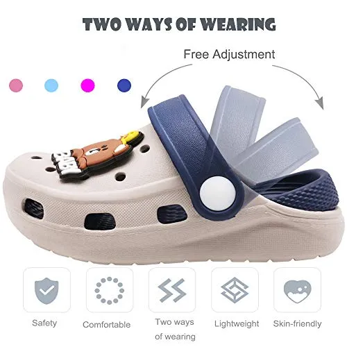 Kids Classic Cute Cartoon Lightweight Sandals (Grey Bear)