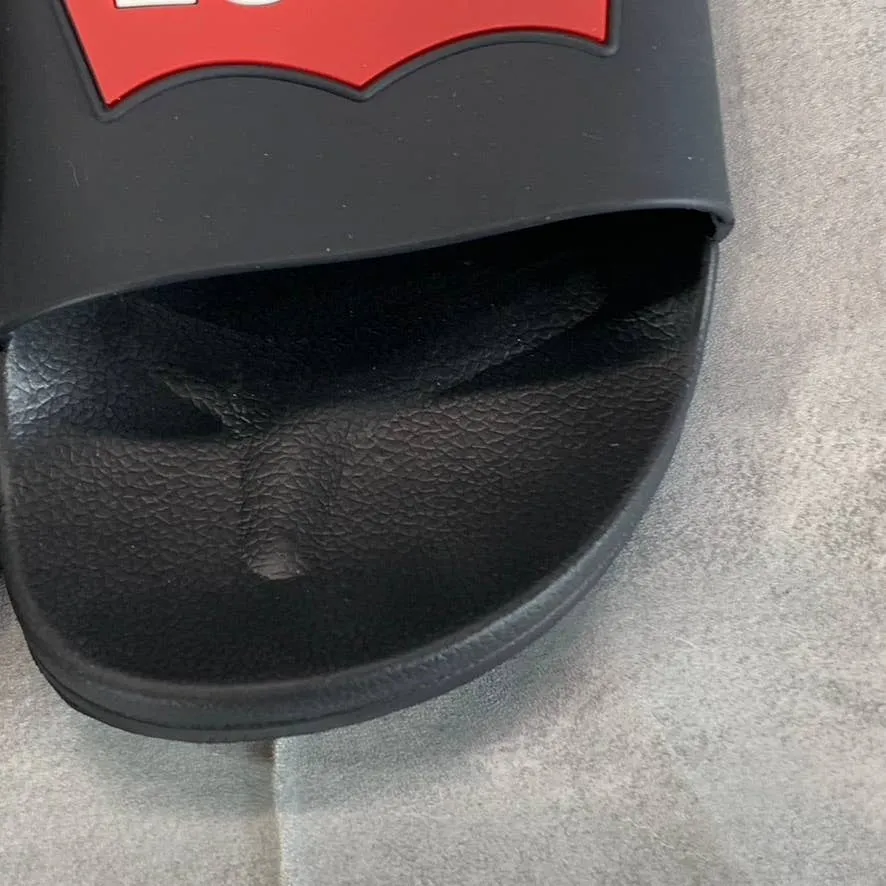 LEVI'S Women's Black Batwing Pool Slide 2 Slip-On Sandals SZ 10